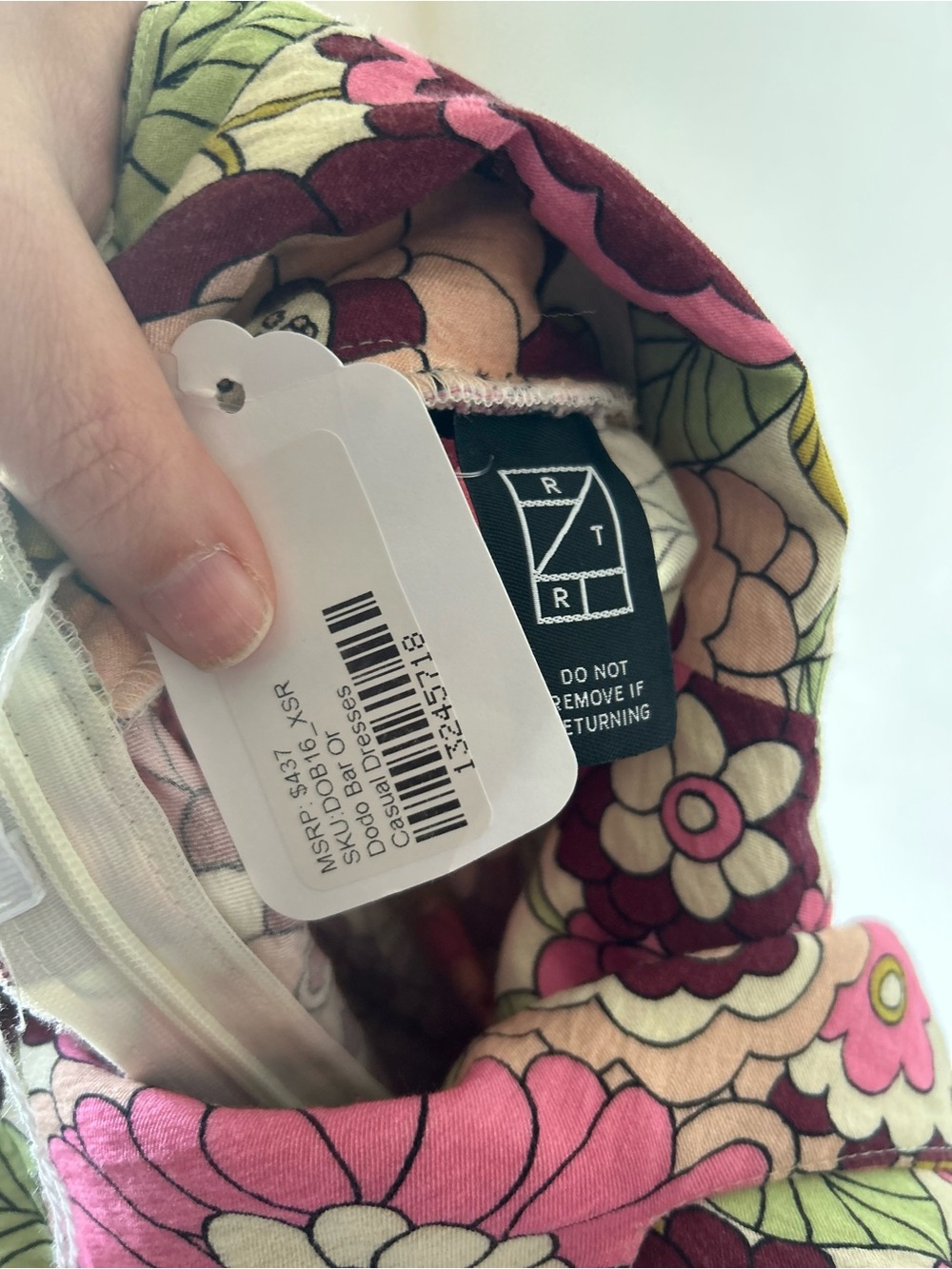DODO BAR OR "Jenny" Floral Flutter-Sleeve Maxi Dress | Pink & Green | Size XS - Picture 13 of 16